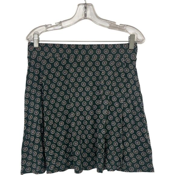 Boden Womens Mini Skirt UK 12 US 8 Green Floral Jersey Wrap Stretch R0281 NWT - Picture 4 of 12